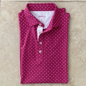 Johnnie-O Men’s Pink Polo- Size Small